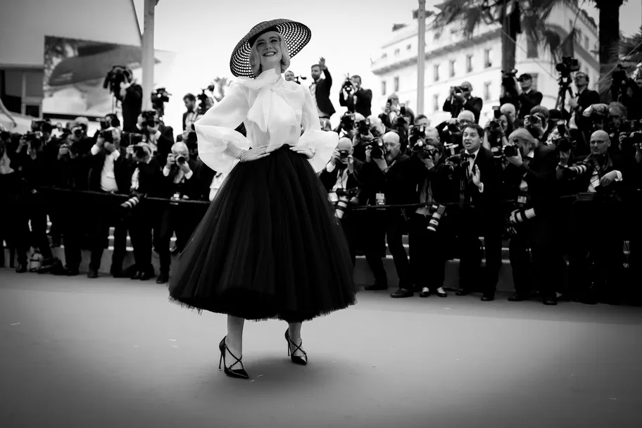 Élégante et radieuse, Elle Fanning en Dior Haute Couture au Festival , 21 mai 2019